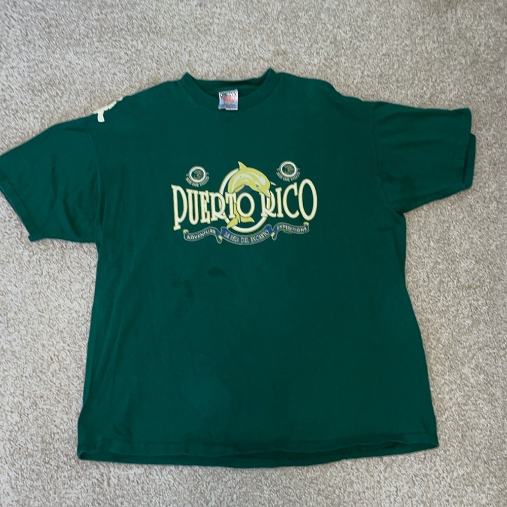 Vintage Forrest green Puerto Rico T shirt Size XXL fits like a XL
